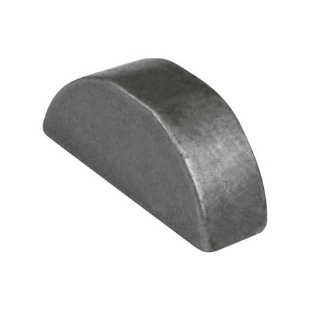 Huyett Woodruff Key, 5/216 x 1 in Key Size, 1008 SAE Number, 7/16 in H, Alloy Steel Plain WKA-00B